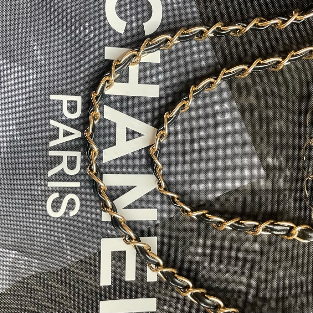 Chanel Black Tote with Chain Straps - Picture 2 of 4